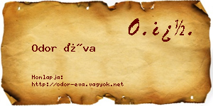 Odor Éva névjegykártya
